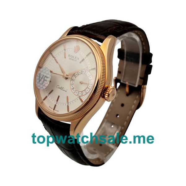 39MM Swiss Rose Gold Cases Replica Rolex Cellini Date 50515 VF UK Watches >> Rolexsubmariner.me