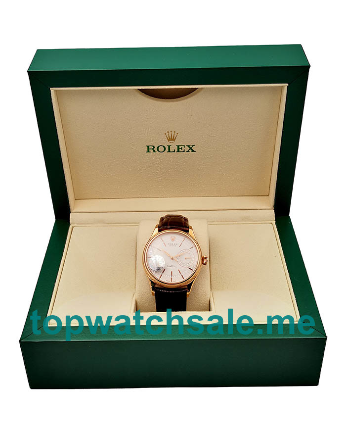 39MM Swiss Rose Gold Cases Replica Rolex Cellini Date 50515 VF UK Watches >> Rolexsubmariner.me