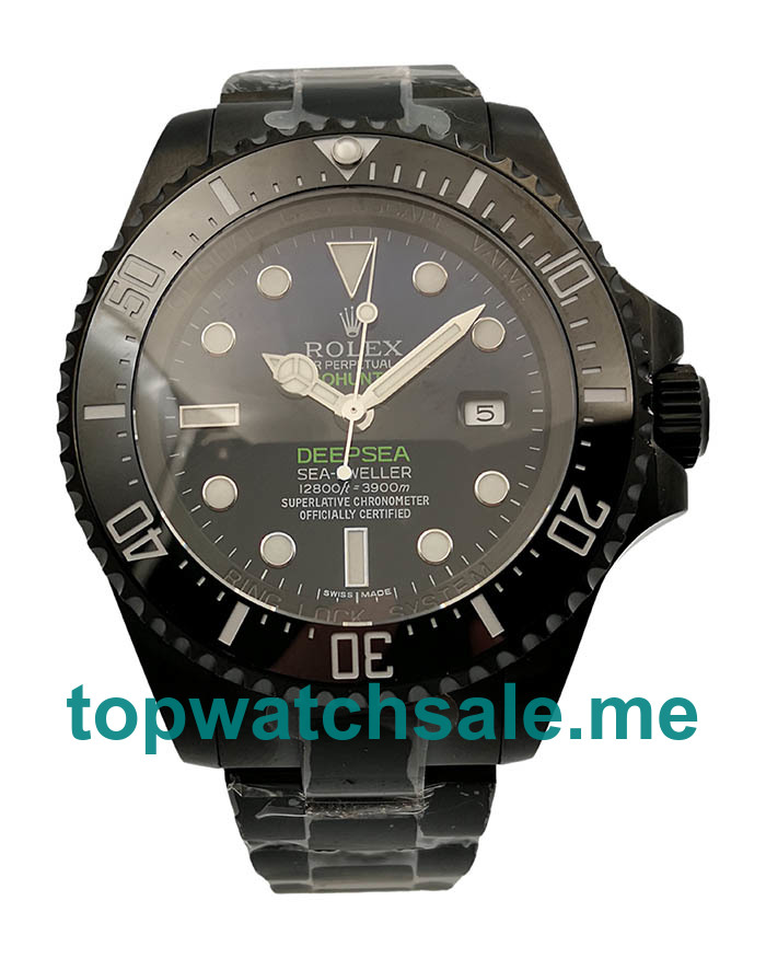 44MM Swiss Black Steel Cases Replica Rolex Deepsea 116660 Jacques Piccard V5 UK Watches >> Rolexsubmariner.me