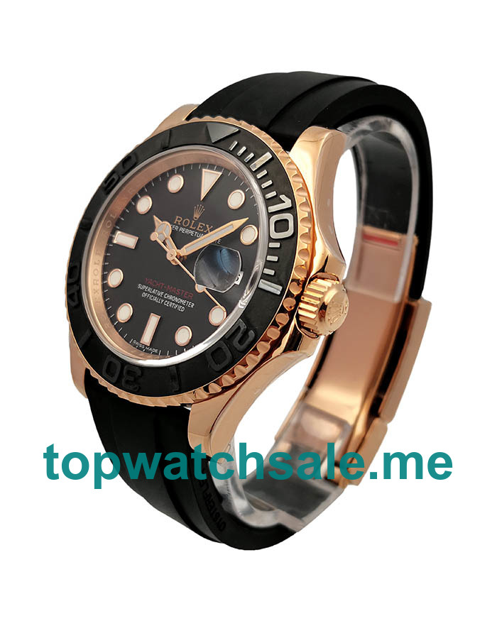 40MM Swiss Rose Gold Cases Replica Rolex Yacht-Master 40 116655 AR UK Watches >> Rolexsubmariner.me