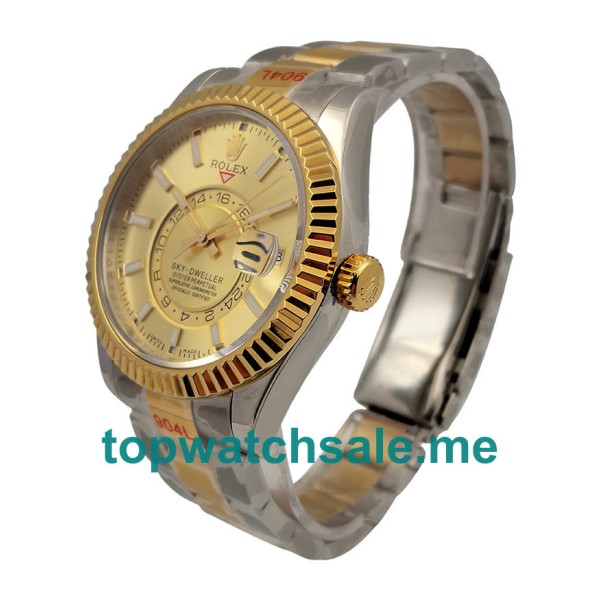 42MM Swiss Steel And Gold Cases Replica Rolex Sky-Dweller 326933 UK Watches >> Rolexsubmariner.me