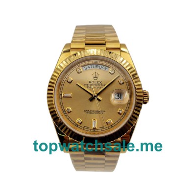 41MM Swiss Gold Cases Replica Rolex Day-Date II 218238 KW UK Watches >> Rolexsubmariner.me