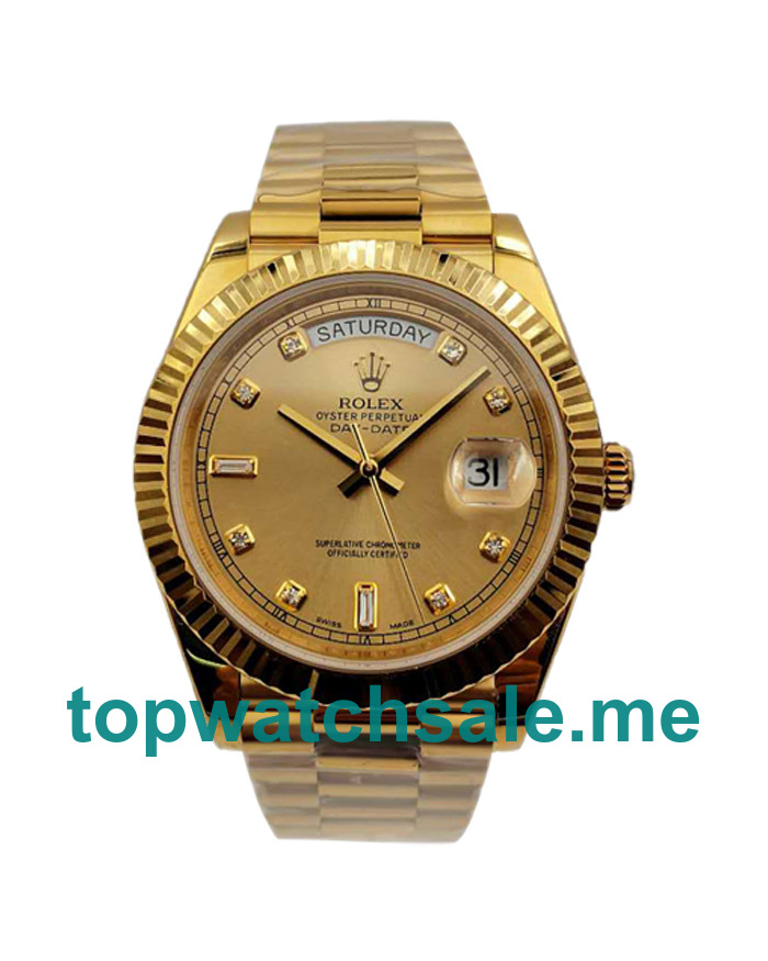 41MM Swiss Gold Cases Replica Rolex Day-Date II 218238 KW UK Watches >> Rolexsubmariner.me