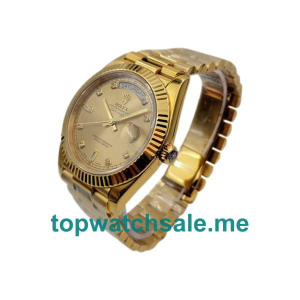 41MM Swiss Gold Cases Replica Rolex Day-Date II 218238 KW UK Watches >> Rolexsubmariner.me