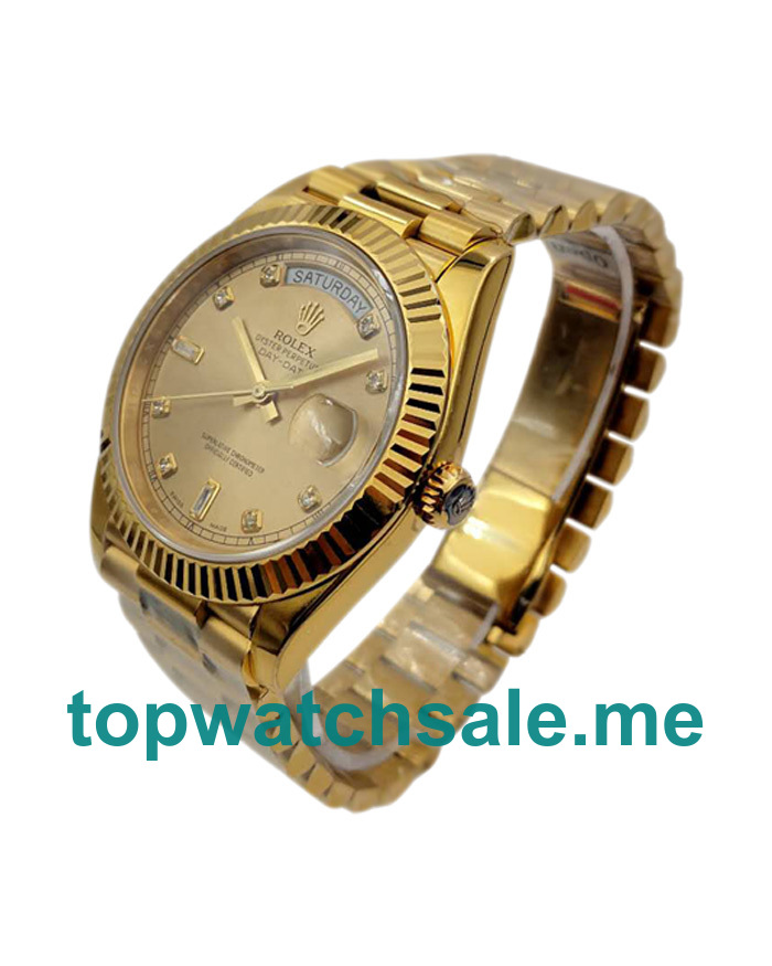 41MM Swiss Gold Cases Replica Rolex Day-Date II 218238 KW UK Watches >> Rolexsubmariner.me