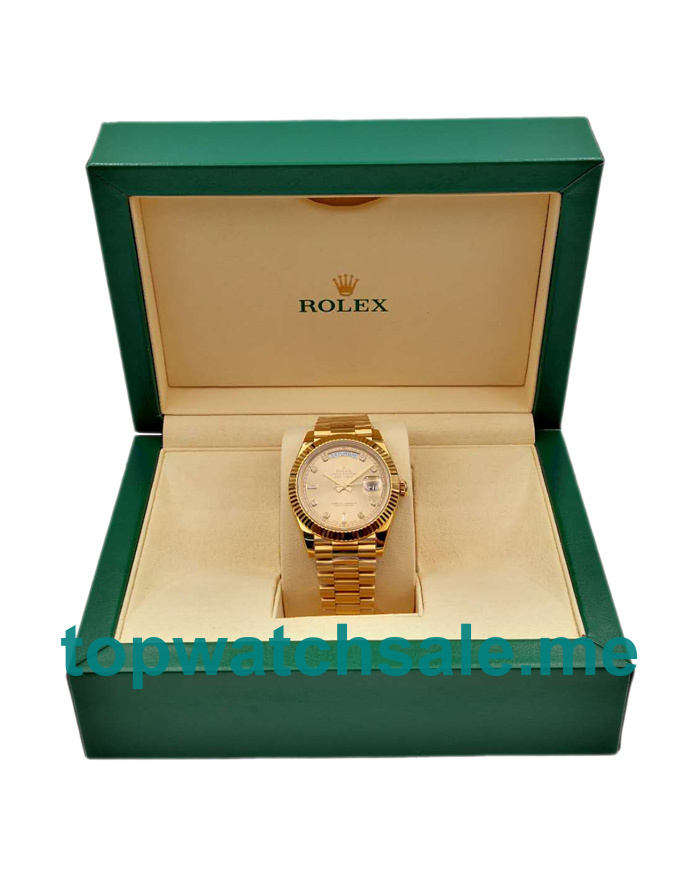 41MM Swiss Gold Cases Replica Rolex Day-Date II 218238 KW UK Watches >> Rolexsubmariner.me