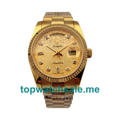 36MM Gold Cases Replica Rolex Day-Date 118238 UK Watches >> Rolexsubmariner.me