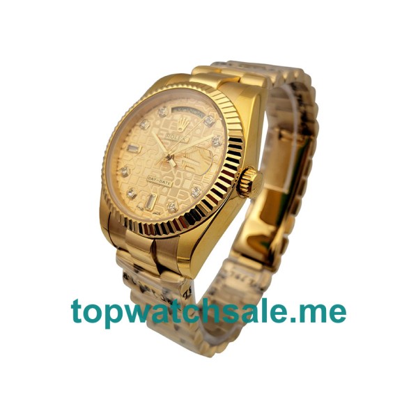 36MM Gold Cases Replica Rolex Day-Date 118238 UK Watches >> Rolexsubmariner.me