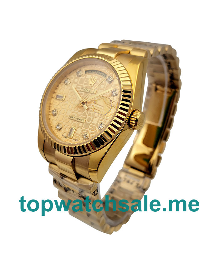 36MM Gold Cases Replica Rolex Day-Date 118238 UK Watches >> Rolexsubmariner.me