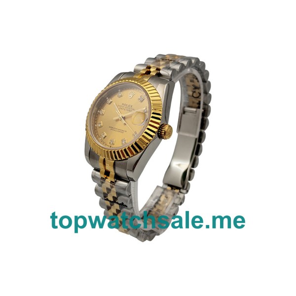 31MM Steel And Gold Cases Replica Rolex Datejust 178273 UK Watches >> Rolexsubmariner.me