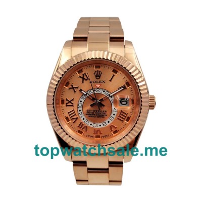 40.5MM Rose Gold Cases Replica Rolex Sky-Dweller 326935 UK Watches >> Rolexsubmariner.me