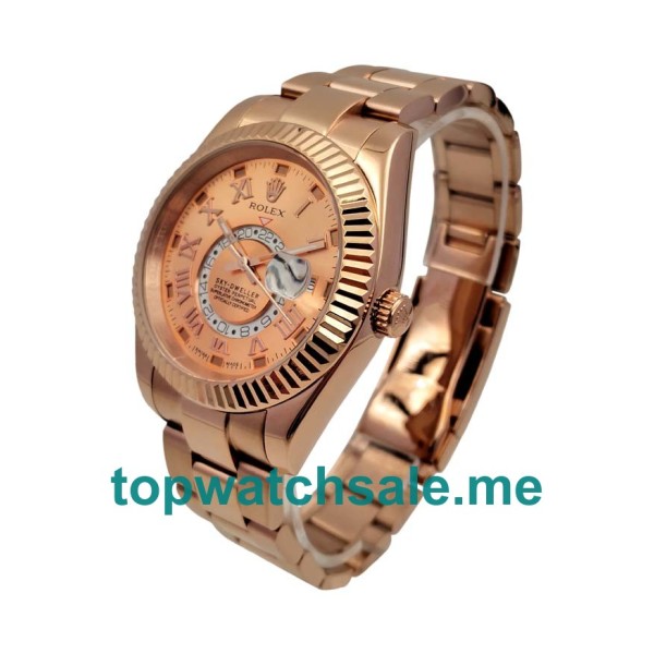 40.5MM Rose Gold Cases Replica Rolex Sky-Dweller 326935 UK Watches >> Rolexsubmariner.me